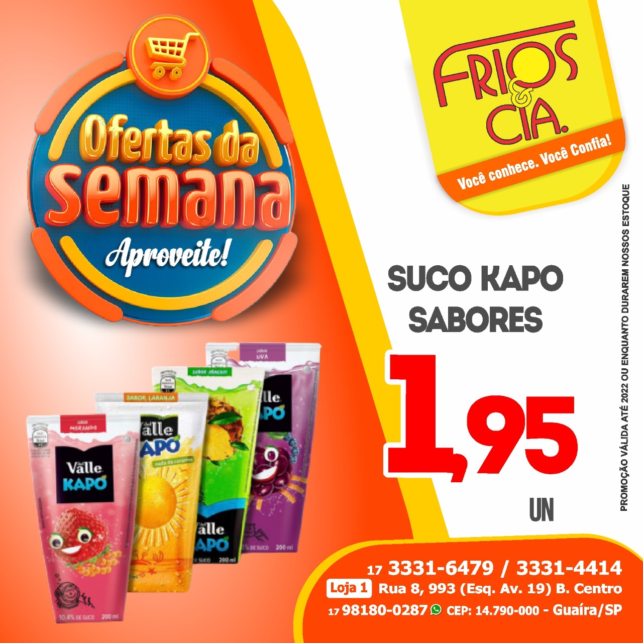 OFERTAS DA SEMANA DA FRIOS & CIA DE GUAÍRA. ESTÃO INCRÍVEIS. APROVEITE!!!