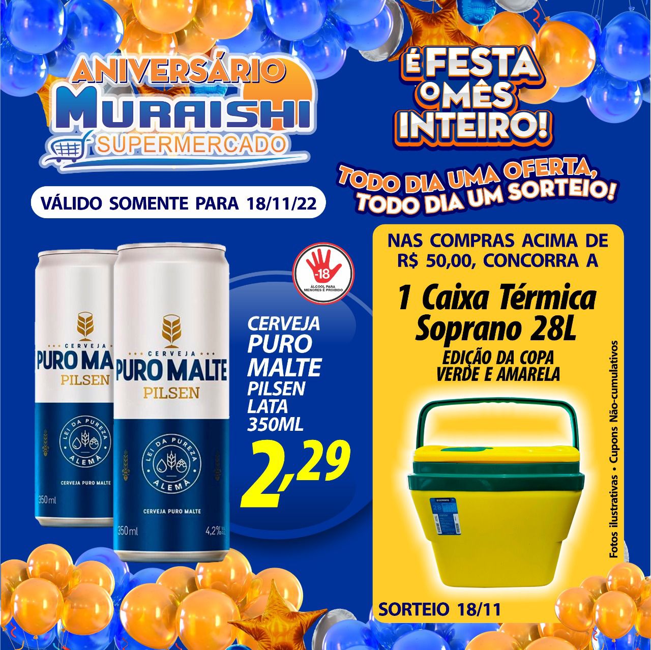 CONFIRA OS PREÇOS E A MEGA OFERTA DE ANIVERSÁRIO PARA HOJE DO MURAISHI SUPERMERCADO. APROVEITE!!