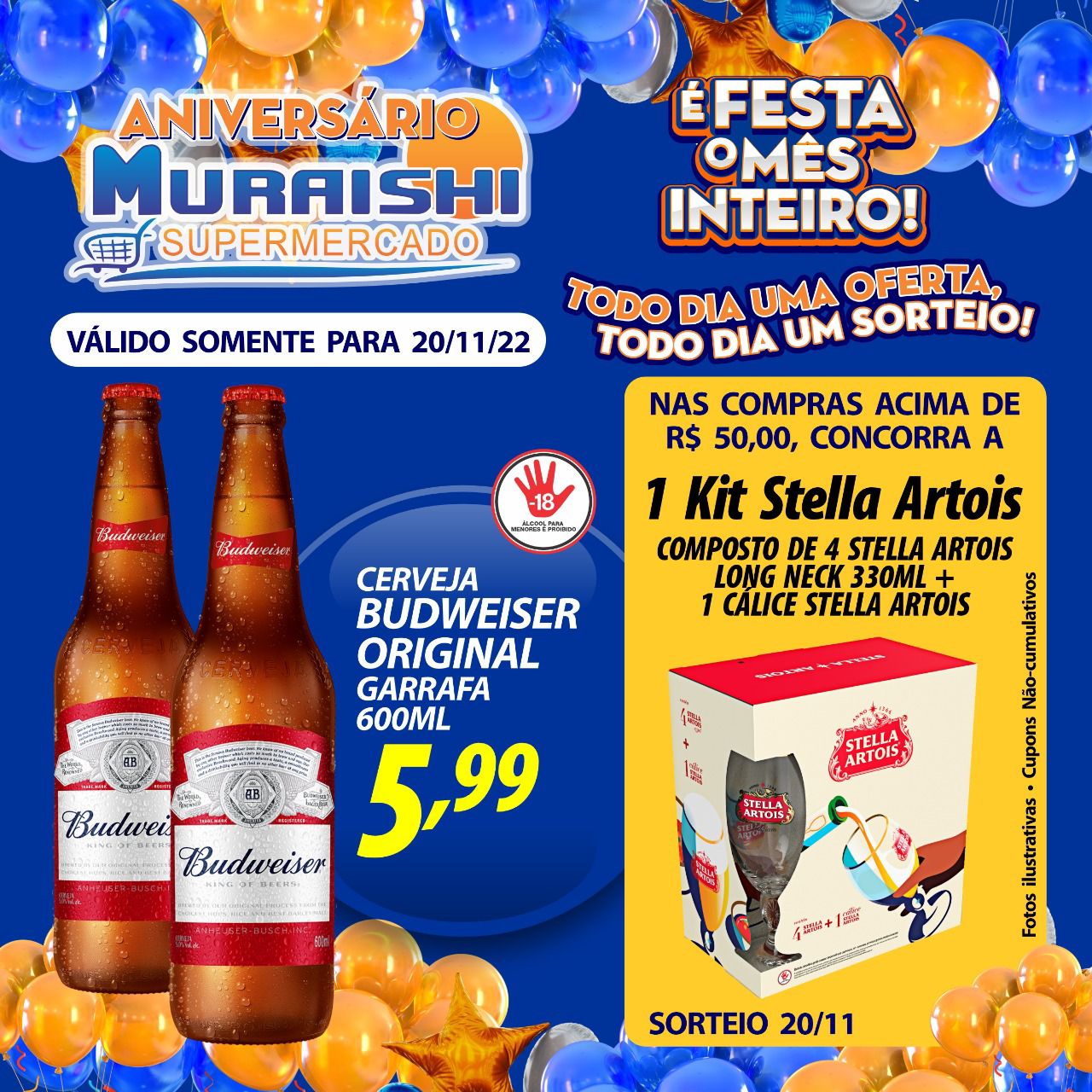 MEGA OFERTA DE ANIVERSÁRIO PARA HOJE NO MURAISHI SUPERMERCADO E LISTÃO DE PREÇOS BAIXOS. APROVEITE!!