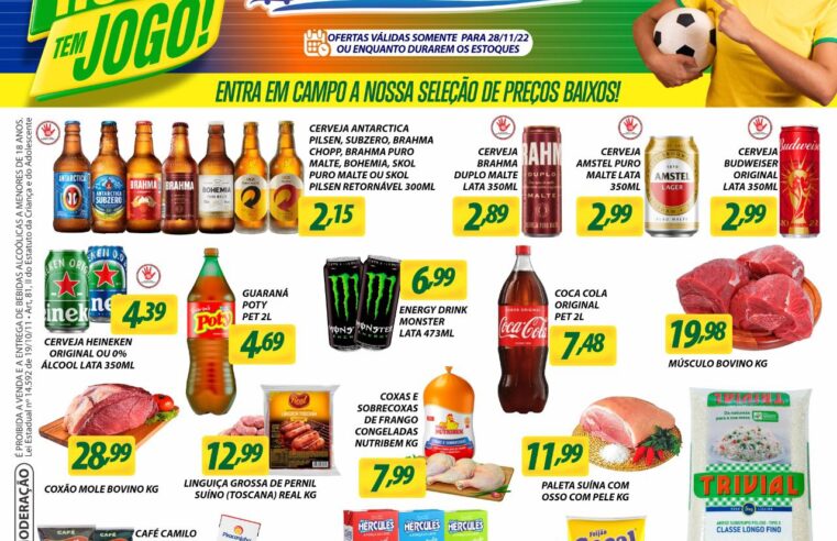 MURAISHI SUPERMERCADO COM ATENDIMENTO PRESENCIAL E DELIVERY DURANTE JOGO DO BRASIL NESTA SEGUNDA-FEIRA, 28