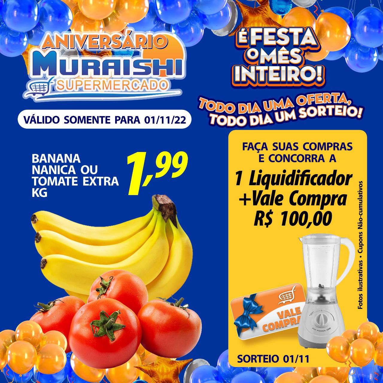 MEGA OFERTA DE ANIVERSÁRIO DO MURAISHI SUPERMERCADO PARA HOJE. E CONFIRA TERÇA E QUARTA DO HORTIFRUTI!!!