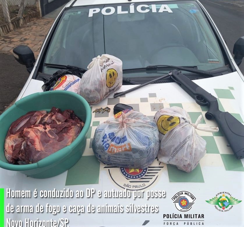 POLÍCIA AMBIENTAL PRENDE CAÇADOR. HOMEM HAVIA MATADO UMA ANTA