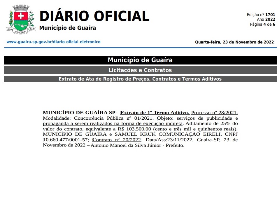 GASTOS COM PROPAGANDA: ACREDITE SE QUISER, PREFEITURA DE GUAÍRA VAI GASTAR MAIS R$ 100 MIL COM PUBLICIDADE