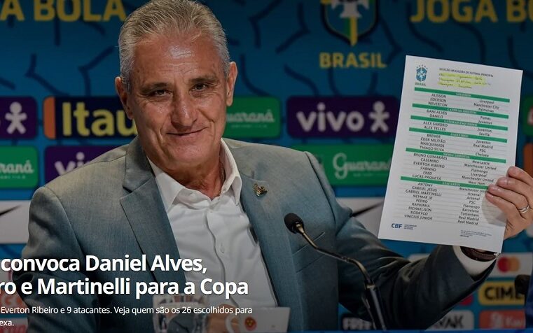 CONVOCADOS DA SELEÇÃO PARA A COPA DO MUNDO 2022: VEJA A LISTA COMPLETA DE TITE