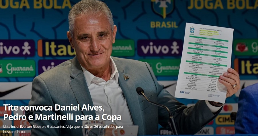 CONVOCADOS DA SELEÇÃO PARA A COPA DO MUNDO 2022: VEJA A LISTA COMPLETA DE TITE