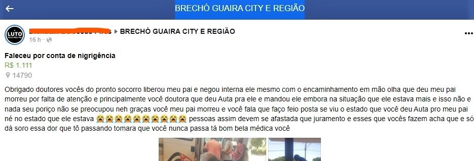 APÓS ACUSAÇÃO DE NEGLIGÊNCIA, SANTA CASA DE GUAÍRA EMITE NOTA DE ESCLARECIMENTO