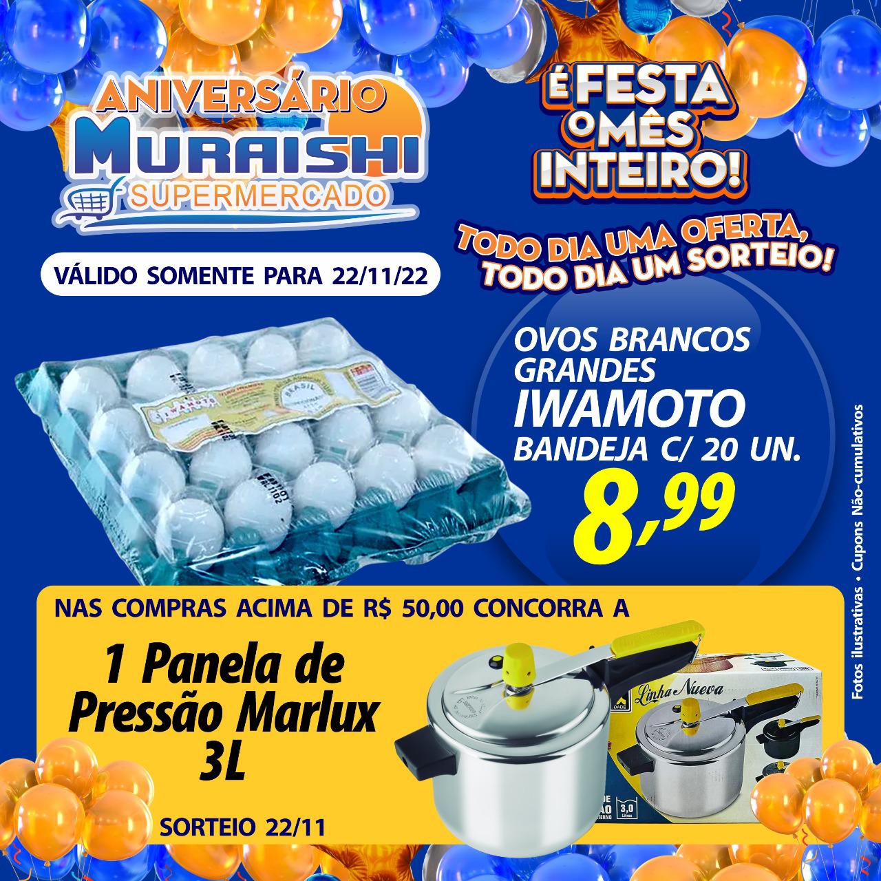 TERÇA E QUARTA DO HORTIFRUTI COM MEGA OFERTA DE ANIVERSÁRIO DO MURAISHI SUPERMERCADO. APROVEITE!!