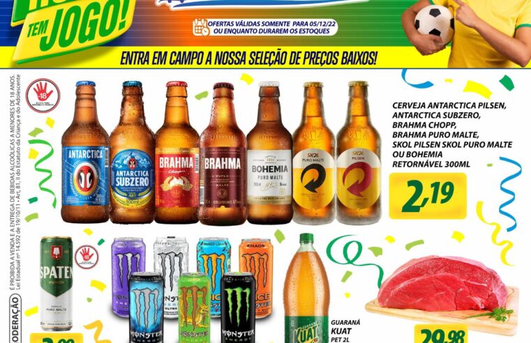 MURAISHI SUPERMERCADO COM ATENDIMENTO PRESENCIAL E DELIVERY DURANTE O JOGO DO BRASIL. APROVEITE!!