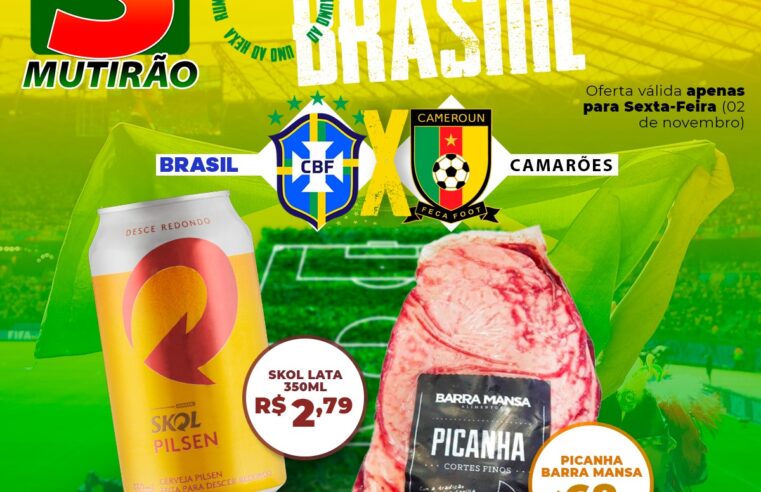 HOJE TEM JOGO DO BRASIL E O HAPPY HOUR É COM O MUTIRÃO SUPERMERCADOS. PEÇA E RECEBA EM CASA!!!