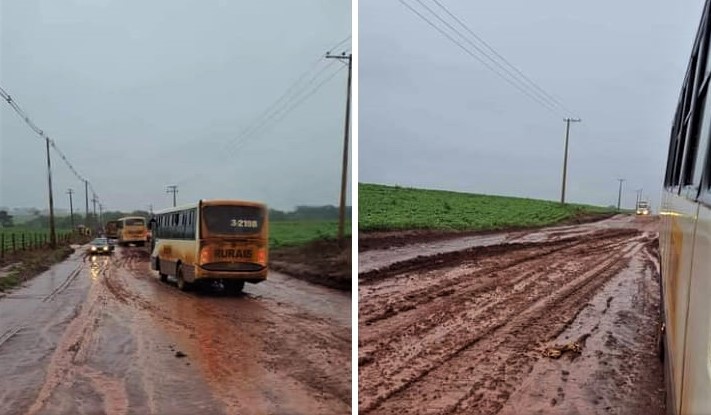 USUÁRIOS ALERTAM PARA CONDIÇÕES RUINS DA ESTRADA DO GUARITÁ, EM GUAÍRA