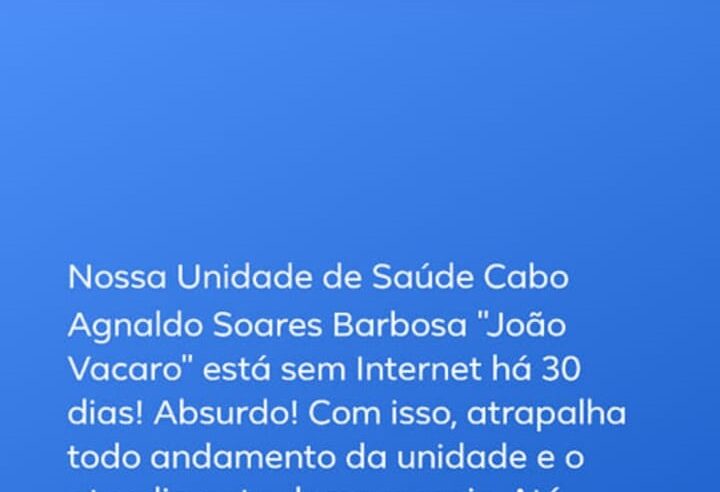 VEREADOR RENAN DENUNCIA FALTA DE INTERNET EM POSTO DE SAÚDE DE GUAÍRA