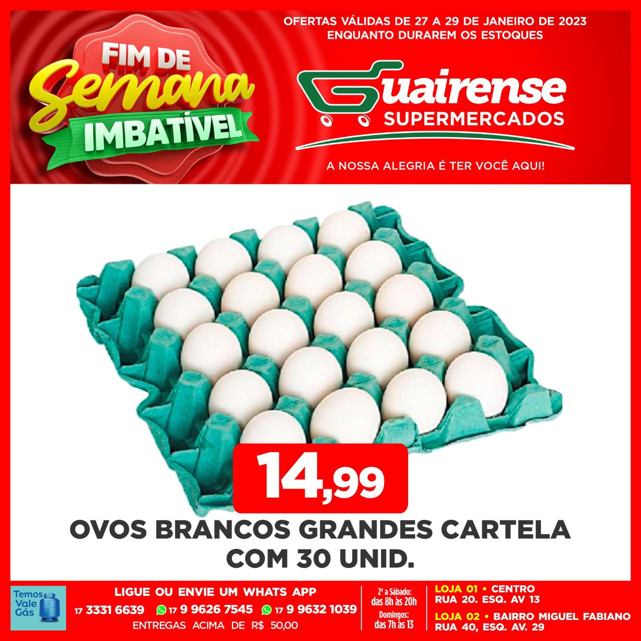 O SEU FINAL DE SEMANA TEM QUE SER IMBATÍVEL COM AS OFERTAS DO GUAIRENSE SUPERMERCADO. APROVEITE!!!