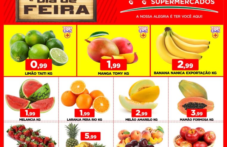 SUPER TERÇA E QUARTA COM FRUTAS, VERDURAS E CARNES COM PROMOÇÕES IMPERDÍVEIS NO GUAIRENSE SUPERMERCADO. CONFIRA!!