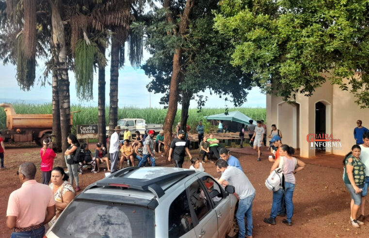 DEVOTOS ENFRENTAM ADVERSIDADES, MAS PARTICIPAM DA ROMARIA À CAPELA DO PINDOBA, EM GUAÍRA; CONFIRA IMAGENS