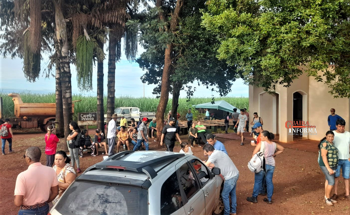 DEVOTOS ENFRENTAM ADVERSIDADES, MAS PARTICIPAM DA ROMARIA À CAPELA DO PINDOBA, EM GUAÍRA; CONFIRA IMAGENS