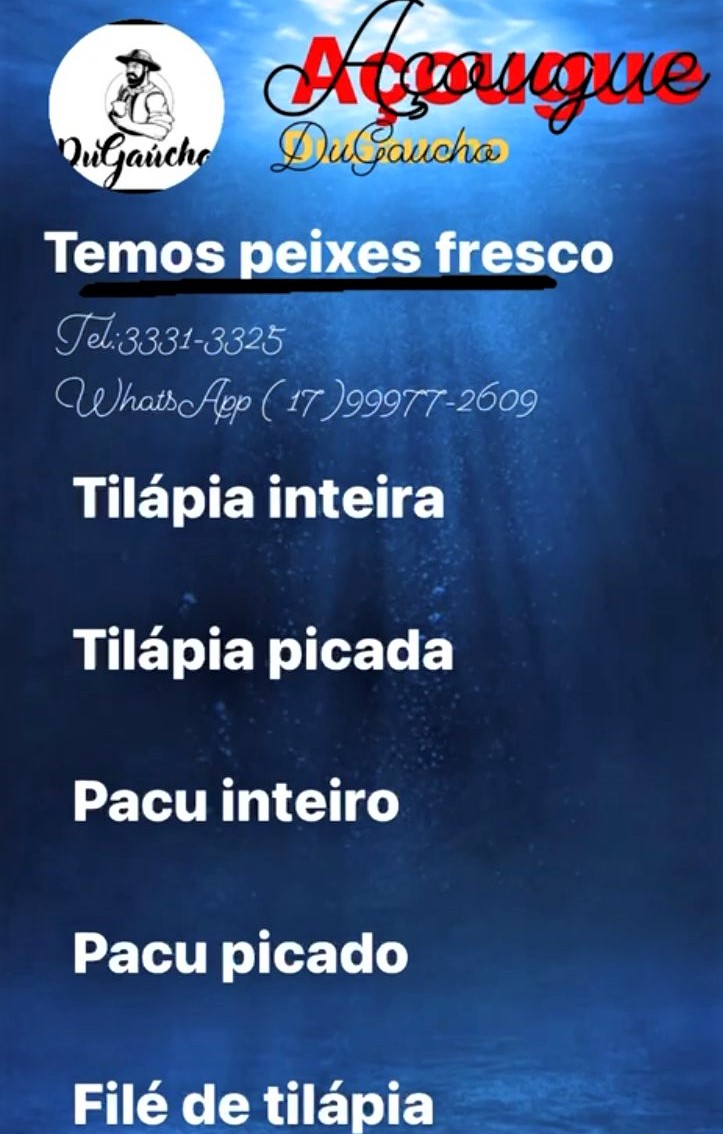 DOMINGO É DIA DE ASSADOS NO AÇOUGUE DUGAÚCHO.! DURANTE A QUARESMA CONFIRA AS OPÇÕES EM PEIXES. O SEU ALMOÇO DE FIM DE SEMANA ESTÁ NO AÇOUGUE DUGAUCHO!!