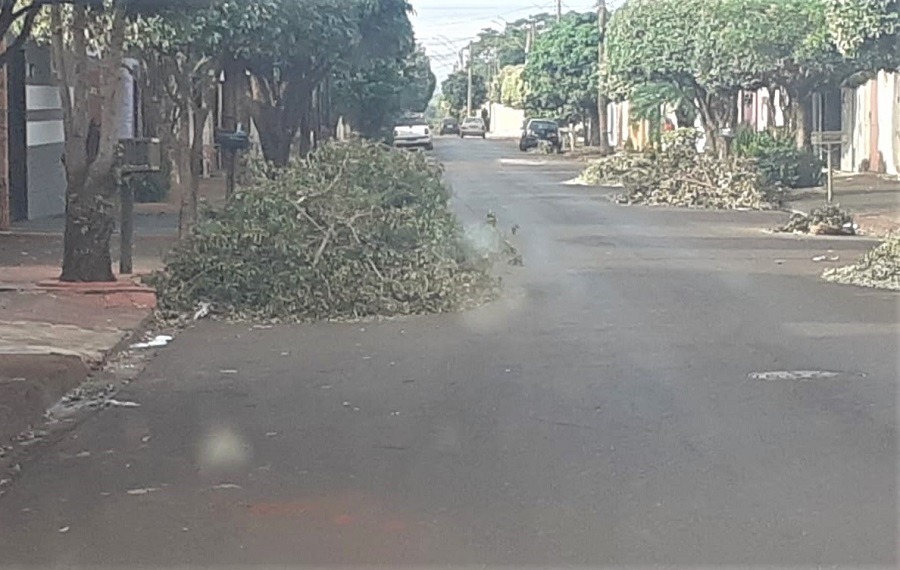 MORADORES PEDEM REMOÇÃO DE DETRITOS EM VIAS PÚBLICAS DE BAIRRO EM GUAÍRA