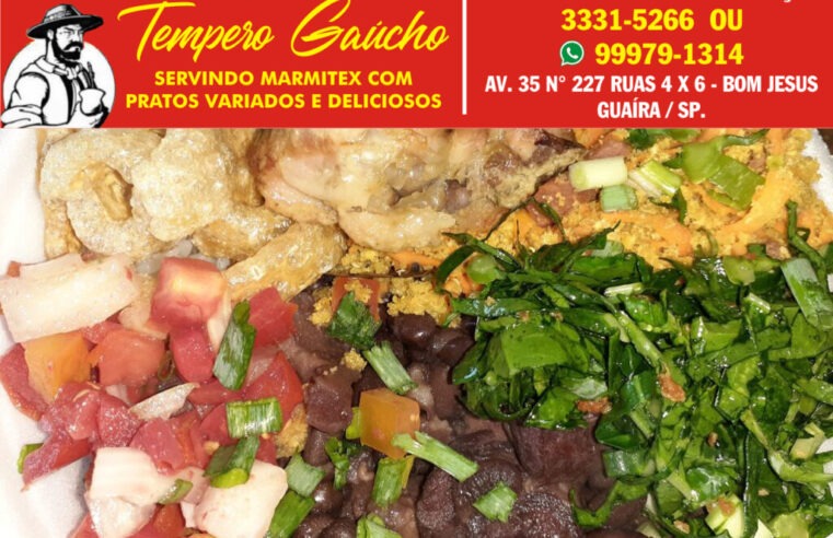 SABADOU!!! É DIA DE FEIJOADA NO ALMOÇO DO TEMPERO GAÚCHO. UMA DELÍCIA!! FAÇA SUA RESERVA!!!