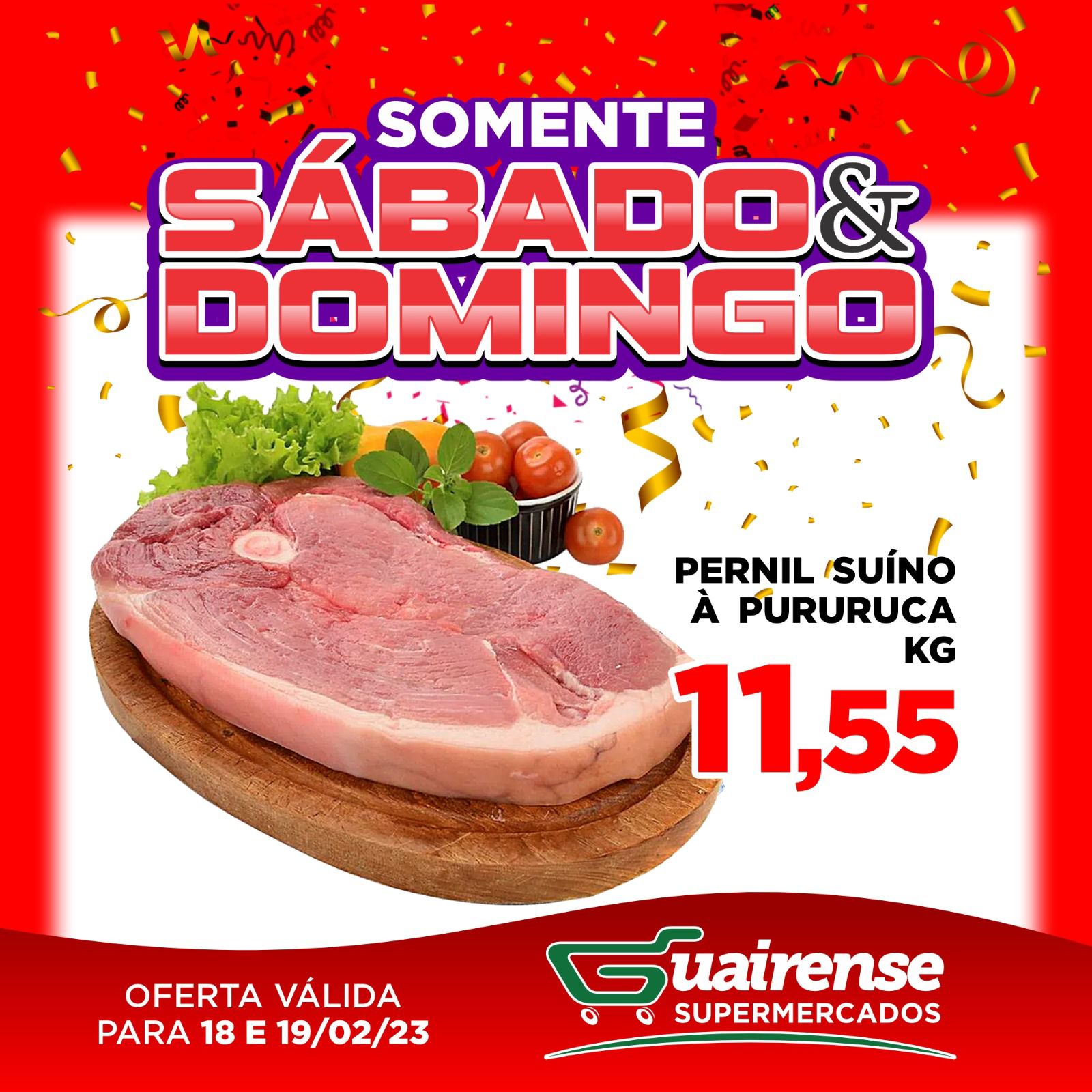 SABADOU NO GUAIRENSE SUPERMERCADOS E O CARNAVAL DE OFERTAS CONTINUA NO SEU FINAL DE SEMANA. APROVEITE!!!!