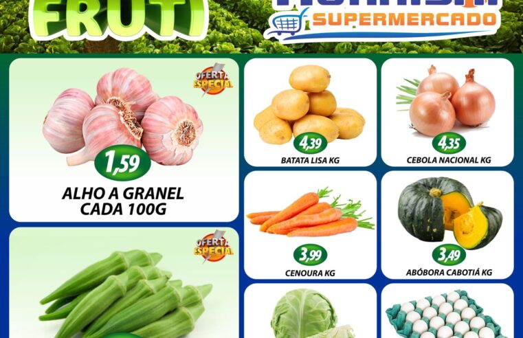 TERÇA E QUARTA DO HORTIFRUTI NO MURAISHI SUPERMERCADO, ATENDENDO NESTE FERIADO ATÉ AS 13H. APROVEITE!!!