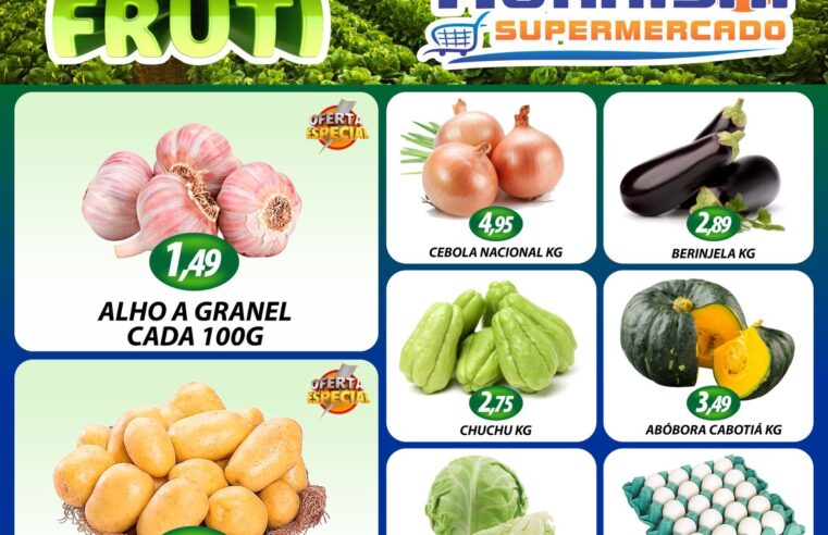 TERÇA E QUARTA DO HORTIFRUTI COM MEGA LISTÃO DE OFERTAS NO MURAISHI SUPERMERCADO. IMBATÍVEL. APROVEITE!!!