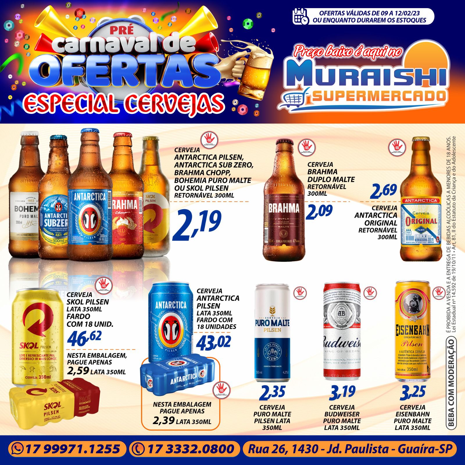 CARNAVAL DE OFERTAS NO MURAISHI SUPERMERCADO PARA O SEU FIM DE SEMANA COM PROMOÇÃO EM BEBIDAS. APROVEITE!!!