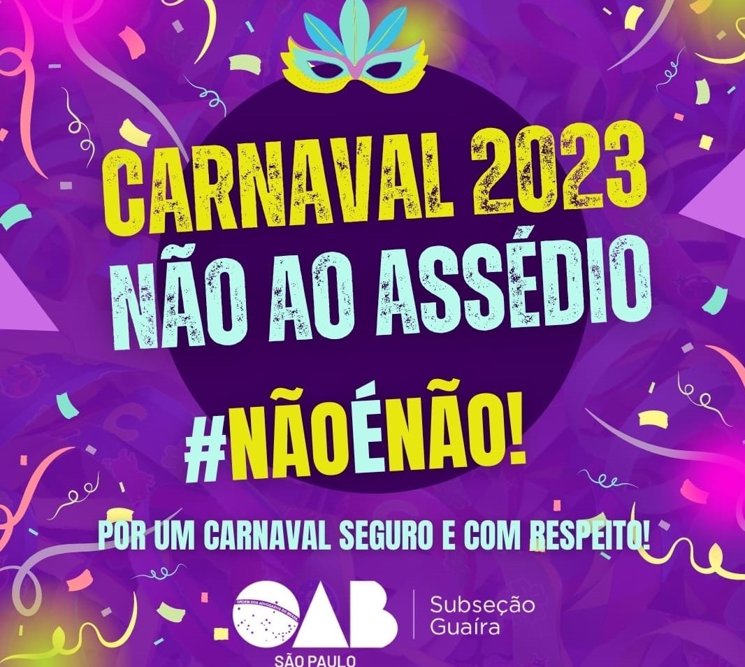 VÍDEO; OAB GUAÍRA PROMOVE CAMPANHA CONTRA ASSÉDIO SEXUAL DURANTE O CARNAVAL GUAIRENSE. DRA. MARLENE, PRESIDENTE DA ENTIDADE, FALA SOBRE O ASSUNTO