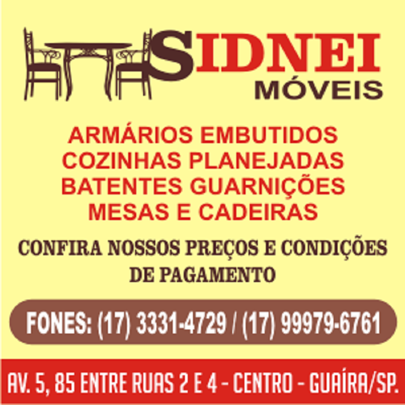 MÓVEIS COM QUALIDADE, RESISTÊNCIA E DESIGN MODERNO É COM SIDNEI MÓVEIS EM GUAÍRA. FAÇA SEU ORÇAMENTO E CONFIRA AS CONDIÇÕES DE PAGAMENTO!!!