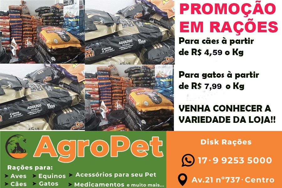 DEU A LOUCA NO ANDRÉ DA AGROPET. ELE REDUZIU AINDA MAIS O PREÇOS DAS RAÇÕES. CONFIRA E APROVEITE. AGROPET, SEU PET MERECE ESSE CARINHO!!!