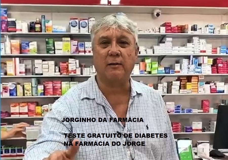 CUIDE DA SUA SAÚDE: ATENÇÃO PARA ESSE RECADO DO JORGINHO DA FARMÁCIA. TESTE GRATUITO DE DIABETES!!!