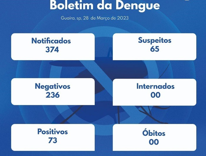 EXCLUSIVO: ALERTA: GUAÍRA CONFIRMA 21 NOVOS CASOS DE DENGUE EM APENAS UMA SEMANA