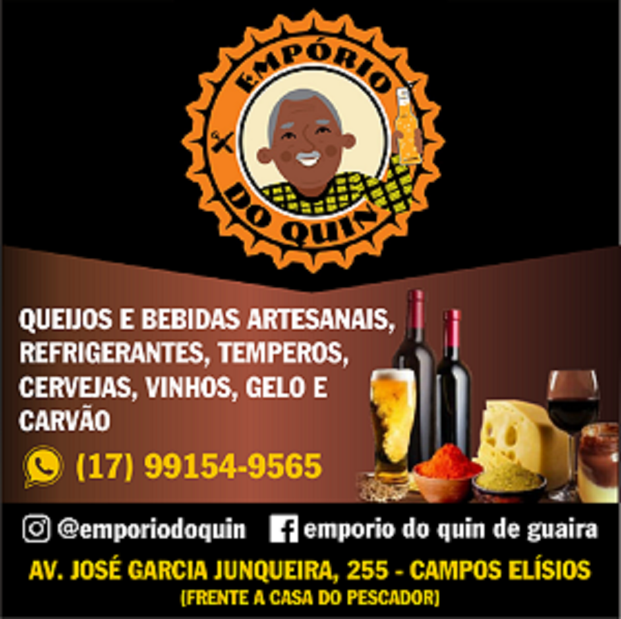 EMPÓRIO DO QUIN COM HORÁRIO ESPECIAL DE ATENDIMENTO. DE SEGUNDA A QUINTA DAS 14H ÀS 22H E AOS SÁBADOS, DOMINGOS E FERIADOS DAS 10H ÀS 22H. VENHA CONFERIR NOSSA VARIEDADE EM PRODUTOS!!!