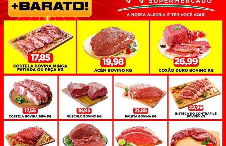 SUPER 5ª DA CARNE NO GUAIRENSE SUPERMERCADOS. A MAIOR VARIEDADE COM OS MELHORES PREÇOS VOCÊ SÓ ENCONTRA AQUI!!! VEM PARA O GUAIRENSE, PORQUE AQUI É SEMPRE MAIS BARATO!!