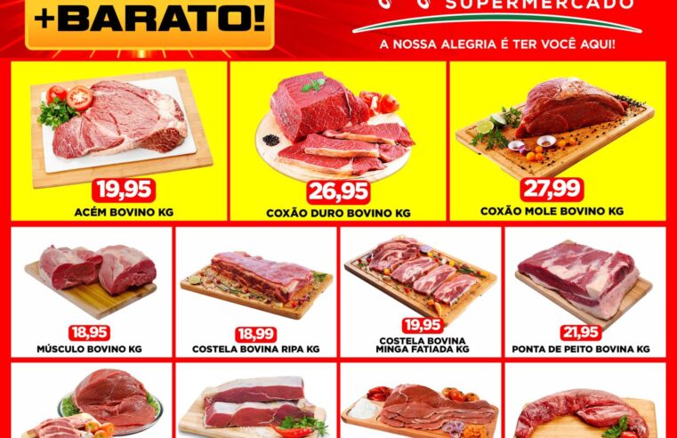 SUPER 5ª DA CARNE NO GUAIRENSE SUPERMERCADOS!! A MAIOR VARIEDADE COM OS MELHORES PREÇOS VOCÊ SÓ ENCONTRA AQUI!!! VEM PARA O GUAIRENSE, PORQUE AQUI É SEMPRE MAIS BARATO!!