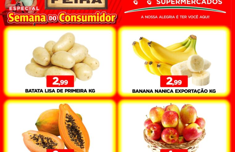 3ª E 4ª SÃO DIAS DE FEIRA NA SEMANA DO CONSUMIDOR NO GUAIRENSE SUPERMERCADOS. UM SHOW DE OFERTAS EM TODOS OS SETORES. GUAIRENSE SUPERMERCADOS, AQUI É SEMPRE MAIS BARATO!!!