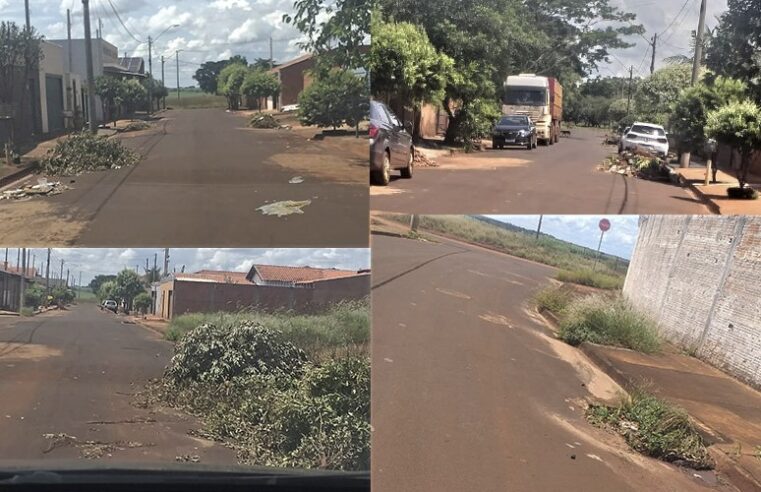 MORADORES DO JARDIM SOLARIS, EM GUAÍRA, RECLAMAM DA LIMPEZA DO BAIRRO