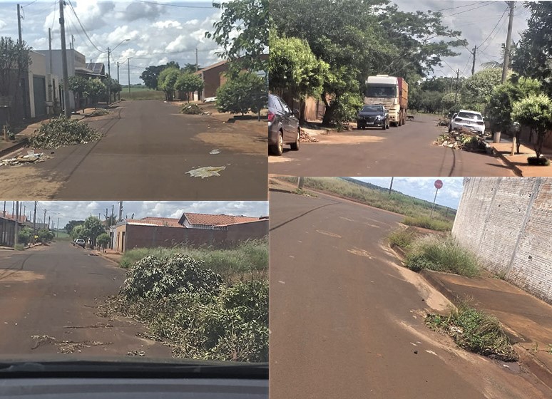 MORADORES DO JARDIM SOLARIS, EM GUAÍRA, RECLAMAM DA LIMPEZA DO BAIRRO