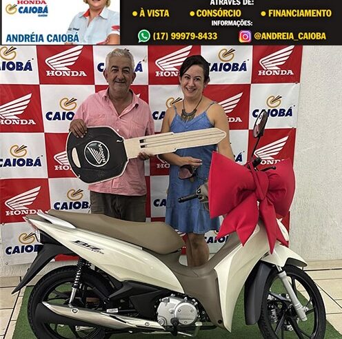 MAIS UMA FAMÍLIA CONTEMPLADA PELO CONSÓRCIO HONDA CAIOBÁ-GUAÍRA. MIRELI COM O PAI SR. LUIZINHO DO DEPÓSITO E SUA BIZ 125 CC, 0 KM. OBRIGADO PELA CONFIANÇA. HONDA A MARCA DA EMOÇÃO. VOCÊ ENCONTRA COM AS MELHORES CONDIÇÕES DE MERCADO NA CAIOBÁ GUAÍRA. FALE COM A ANDRÉIA E CONQUISTE SUA LIBERDADE!!!