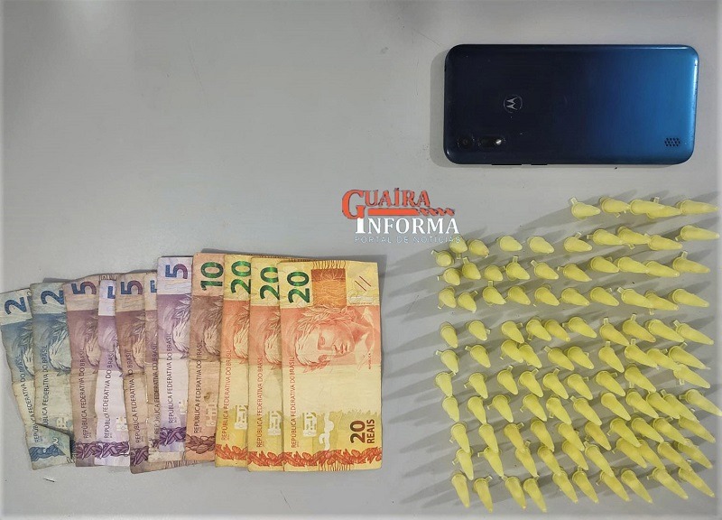 PM APREENDE MENOR COM DROGAS E CELULAR ROUBADO NA VILA APARECIDA EM GUAÍRA