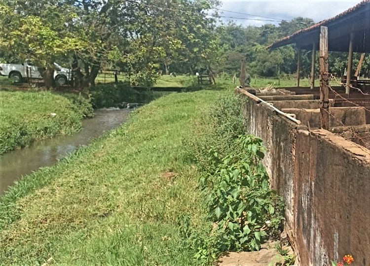 REGIÃO: POLÍCIA AMBIENTAL AUTUA PROPRIETÁRIO POR CONSTRUÇÃO EM ALVENARIA PRÓXIMA A CÓRREGO