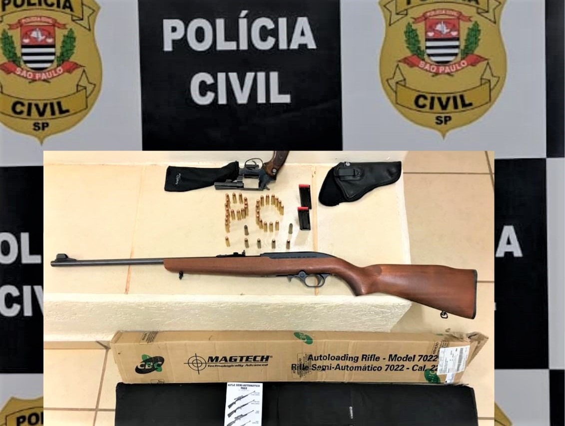 POLÍCIA CIVIL APREENDE ARMAS E PRENDE HOMEM QUE DIZIA QUERER INVADIR ESCOLA EM GUARACI