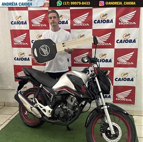 REALIZANDO SONHOS: THIAGO COM SUA CG TITAN 160 CC, 0 KM, CONTEMPLADO PELO CONSÓRCIO HONDA CAIOBÁ. VOCÊ TAMBÉM PODE CONQUISTAR SUA LIBERDADE!! FALE COM A ANDRÉIA NA CAIOBÁ GUAÍRA, ELA TEM AS MELHORES CONDIÇÕES COM OS MELHORES PLANOS PARA VOCÊ TER A SUA HONDA O KM. CHAMA NO WHATSAPP 9 9979-8433!!