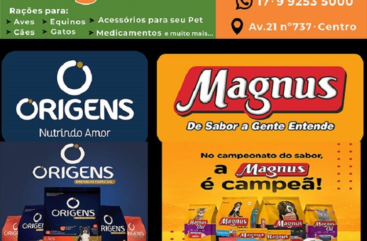 SEU CÃO MERECE E PRECISA DE RAÇÕES DE QUALIDADE!!! APROVEITE A SUPER PROMOÇÃO EM RAÇÕES MAGNUS E ORIGENS NA AGROPET DE GUAÍRA!! MUITA SAÚDE E ENERGIA PARA O SEU MELHOR AMIGO. VENHA CONFERIR E APROVEITAR!! AGROPET – SEU PET MERECE ESSE CARINHO!!!