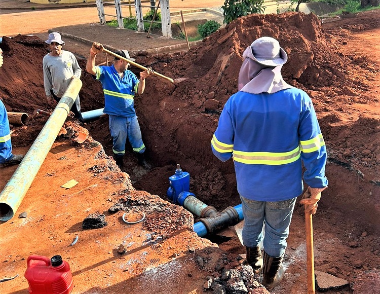 EM GUAÍRA: OBRA DE INTERLIGAÇÃO DE ÁGUA DO NOVO CONJUNTO HABITACIONAL ‘ANTÔNIO NOGUEIRA LELIS’ É FINALIZADA