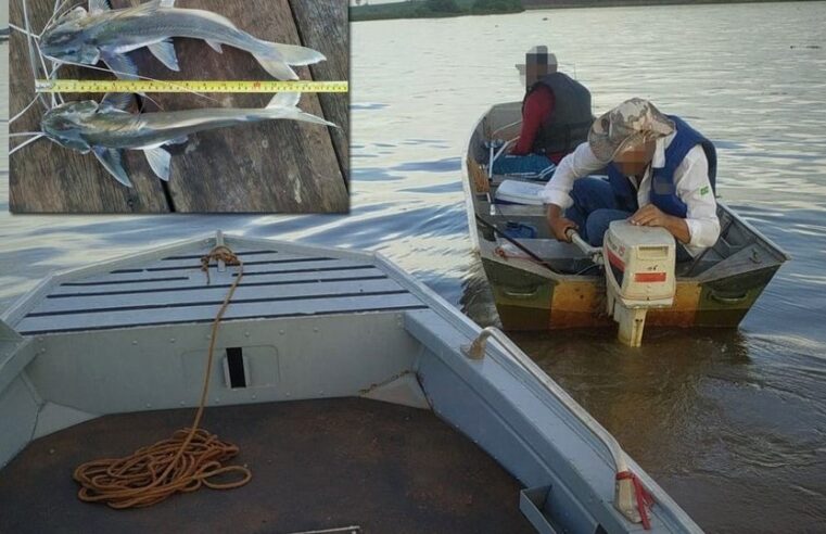 PESCADORES SÃO AUTUADOS NO RIO PARDO ENTRE GUAÍRA E COLÔMBIA