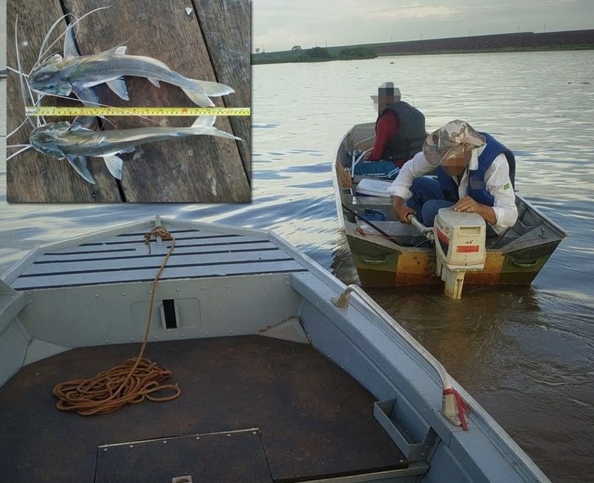 PESCADORES SÃO AUTUADOS NO RIO PARDO ENTRE GUAÍRA E COLÔMBIA