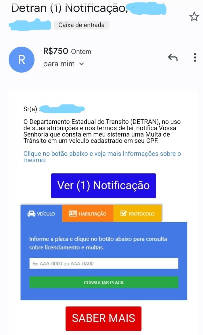 ATENÇÃO: AUTO ESCOLA OURO BRANCO DE GUAÍRA ALERTA PARA O RISCO DO GOLPE DA MULTA FALSA