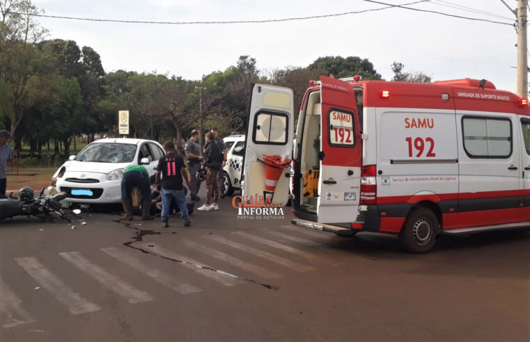 EXCLUSIVO: ACIDENTE DEIXA MOTOCICLISTA FERIDO NO PARQUE MARACÁ, EM GUAÍRA