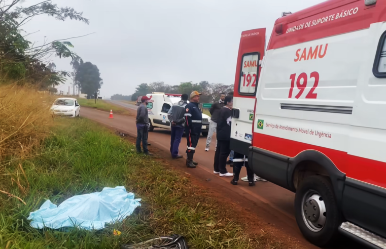 MULHER MORRE ATROPELADA EM RODOVIA DE MIGUELÓPOLIS