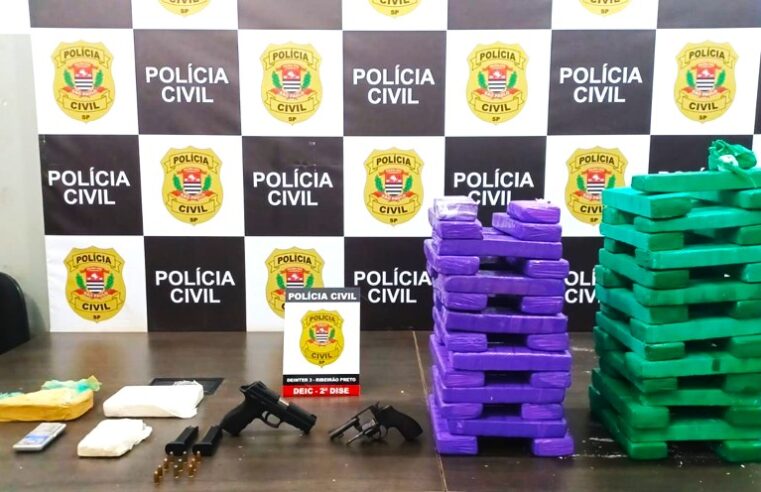 DISE ESTOURA PONTO DE ARMAZENAMENTO DE DROGAS E ARMAS EM BARRETOS